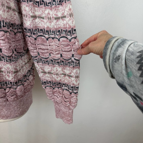 Vintage Pink bow knit Cardigan coquette Kawaii Princess Ballerina Barbie medium - Picture 6 of 11